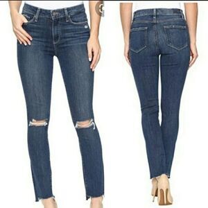 Paige Verdugo Ripped Ankle Skinny Jeans Sz 28